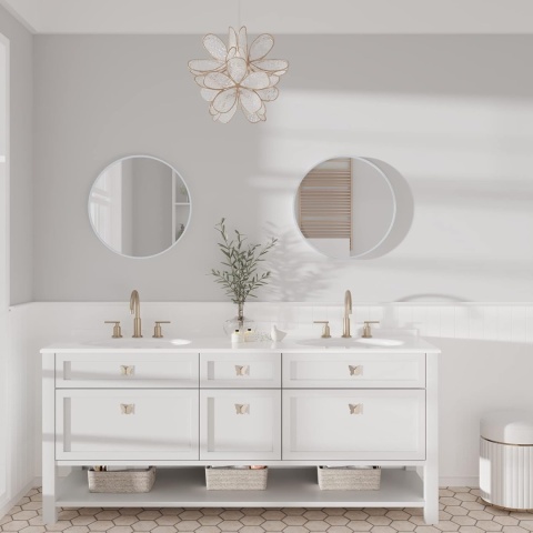 Produkt bez nazwDripex Okrągłe Lustro Ścienne 40 cm aluminiowa rama