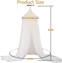 SESAMIS Tkany baldachim Moskitiera do łóżka 240 cm