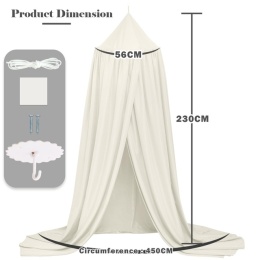 SESAMIS baldachim Moskitiera do łóżka 240 cm