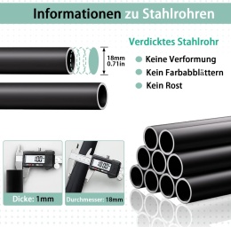 SMILOVII Wielofunkcyjny wolnostojący wieszak z podwójną konstrukcją