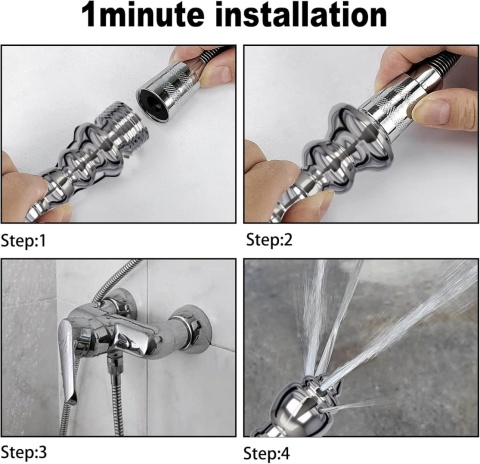 Słuchawka prysznicowa , 7 otworów, aluminiowa dysza wodna