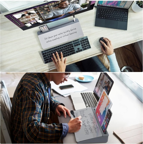 Szklana tabliczka na biurko pozioma 46x15cm organizer