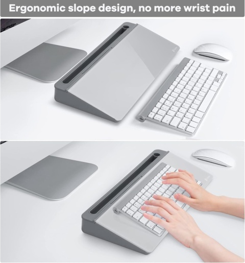 Szklana tabliczka na biurko pozioma 46x15cm organizer