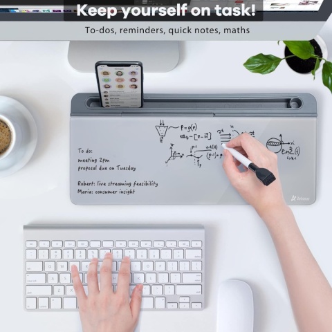 Szklana tabliczka na biurko pozioma 46x15cm organizer