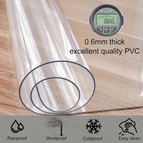 TRANSPARENTNA ZASŁONA ZEWNĘTRZNA PCV PLANDEKA WODOODPORNA