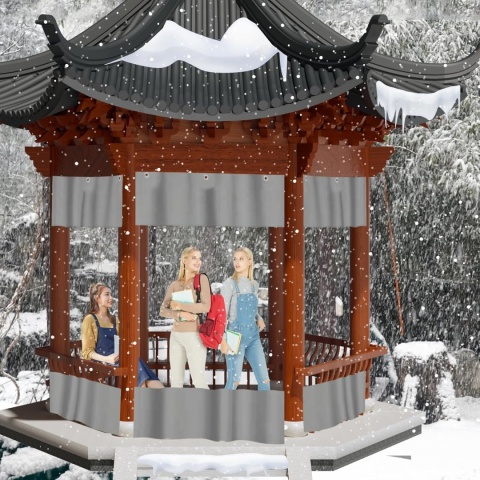 TRANSPARENTNA ZASŁONA ZEWNĘTRZNA PCV PLANDEKA WODOODPORNA