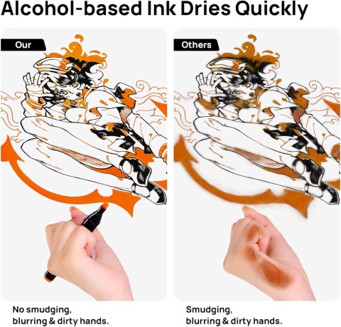 Tongfushop Markery filcowe, zestaw markerów 168 szybkoschnące