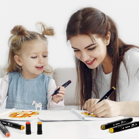 Tongfushop Markery filcowe, zestaw markerów 168 szybkoschnące