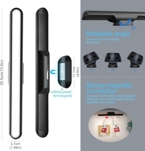 WILLED Ściemniany pasek świetlny dotykowy, 5 W, wbudowana bateria 2000 mAh