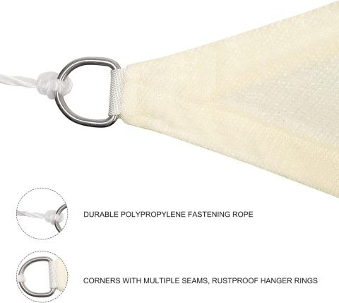 WOLTU Osłona przeciwsłoneczna blokująca promienie UV oddychająca 4x2 m