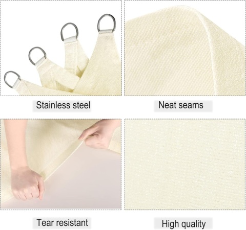 WOLTU Osłona przeciwsłoneczna blokująca promienie UV oddychająca 4x2 m