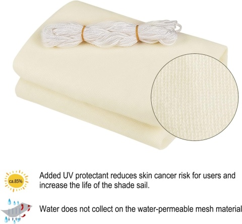 WOLTU Osłona przeciwsłoneczna blokująca promienie UV oddychająca 4x2 m