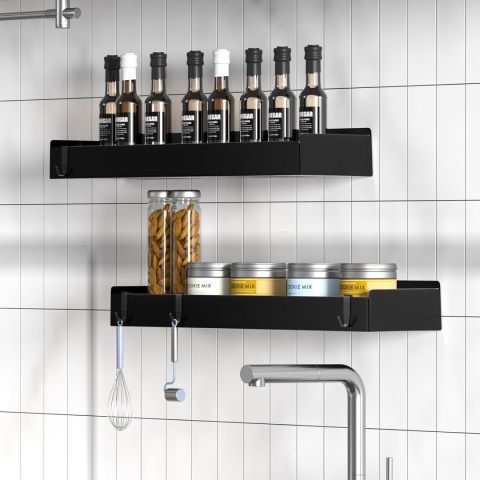Wisfame Pojemnik prysznicowy, metalowa półka, 2 szt.