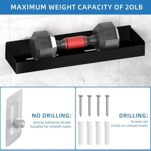 Wisfame Pojemnik prysznicowy, metalowa półka, 2 szt.