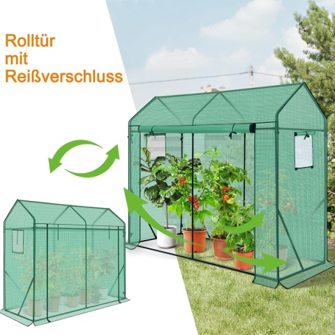 Szklarnia ogrodowa Grow House ze wzmocnioną pokrywą 200x80x170cm