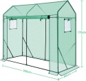 Szklarnia ogrodowa Grow House ze wzmocnioną pokrywą 200x80x170cm
