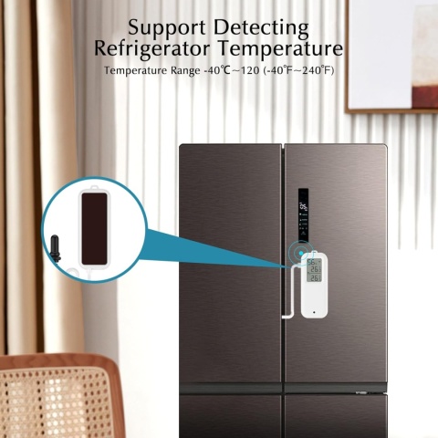 eMylo 2-pak inteligentnych termometrów WiFi wewnatrz, zewnatrz, woda