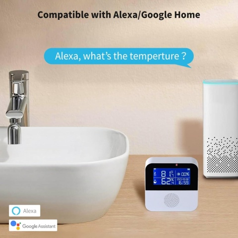 eMylo Tuya termometr z higrometrem, WiFi, czujnik temperatury smart
