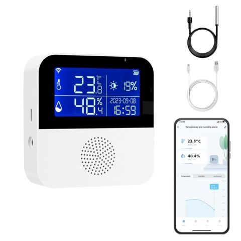 eMylo Tuya termometr z higrometrem, WiFi, czujnik temperatury smart