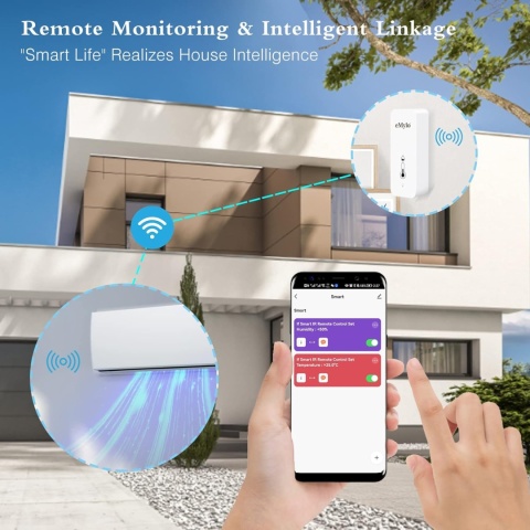 eMylo termometr z higrometrem WiFi, czujnik temperatury wewnątrz 2 szt