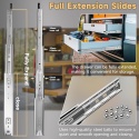 AOLISHENG Szyna do szuflad z pełnym wysuwem 1000 mm z zamkiem 68 kg
