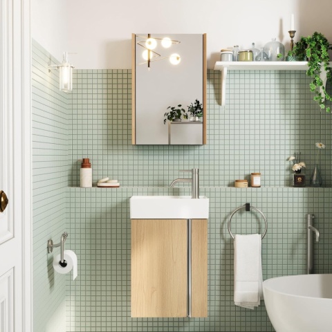 BRIDGE BENO Szafka łazienkowa 40 cm – kompaktowa z umywalka