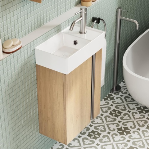 BRIDGE BENO Szafka łazienkowa 40 cm – kompaktowa z umywalka