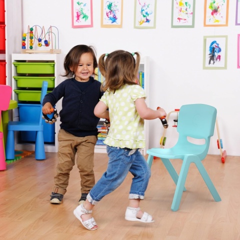 Krzesła Dziecięce Zestaw 6 Szt Krzesła Przedszkolne Z Oparciem Domu Ogrodu