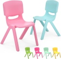 Krzesła Dziecięce Zestaw 6 Szt Krzesła Przedszkolne Z Oparciem Domu Ogrodu