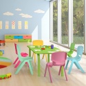 Krzesła Dziecięce Zestaw 6 Szt Krzesła Przedszkolne Z Oparciem Domu Ogrodu