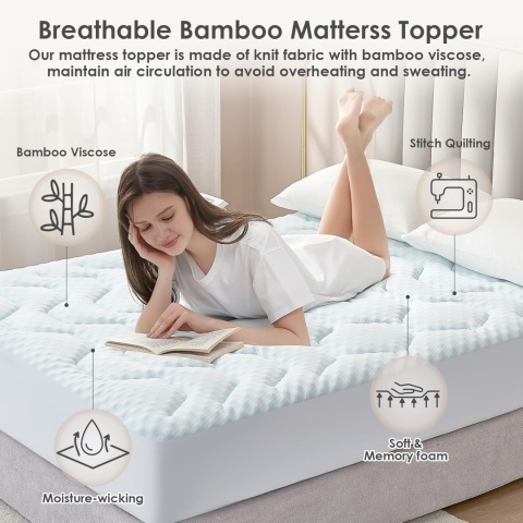 EHEYCIGA Żelowy materac nawierzchniowy, 180 X 200 cm memory foam