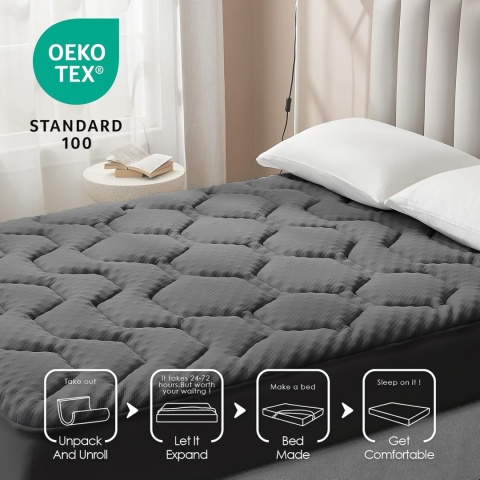 EHEYCIGA Żelowy materac nawierzchniowy, 160 x 200 cm memory foam