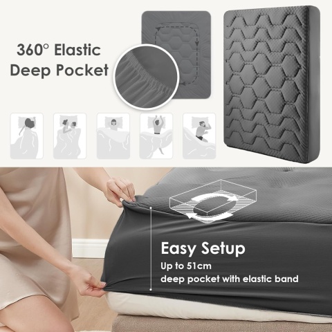 EHEYCIGA Żelowy materac nawierzchniowy, 90x190 cm memory foam