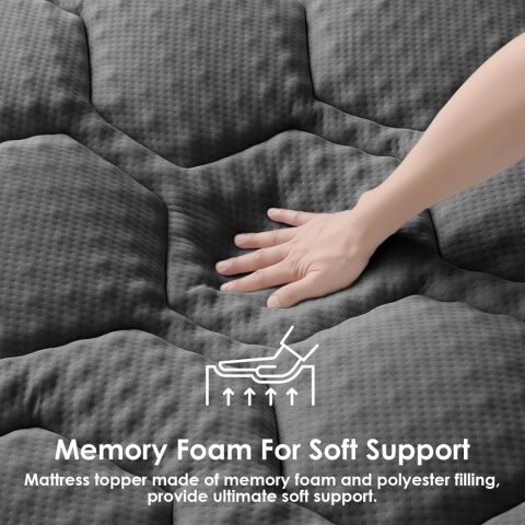 EHEYCIGA Żelowy materac nawierzchniowy, 180 x 200 cm memory foam