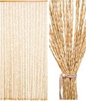 Ezcasch Drewniana zasłona z koralików, 90 x 200 cm, 52 pasma