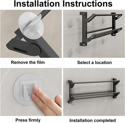 HMAKGG 2-poziomowy składany stojak na buty, bez wiercenia metalowy