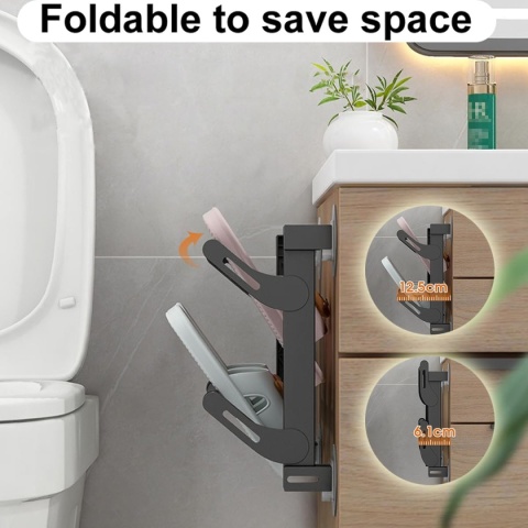 HMAKGG 2-poziomowy składany stojak na buty, bez wiercenia metalowy