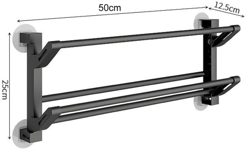 HMAKGG 2-poziomowy składany stojak na buty, bez wiercenia metalowy