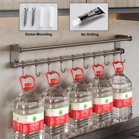 Uchwyt na rolkę kuchenną i przybory kuchenne, stal nierdzewna 60 cm