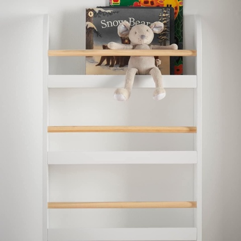 Haus Projekt Biały regał na książki z drewna 50szer. x 118wys. cm