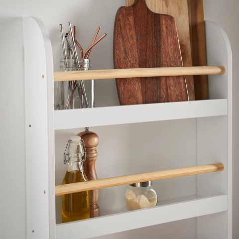 Haus Projekt Biały regał na książki z drewna 50szer. x 118wys. cm