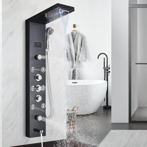 Panel Prysznicowy Wodospad Deszczownica Hydromasaż