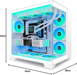 KEDIERS Obudowa PC - fabrycznie zainstalowana 6 wentylatorów ARGB