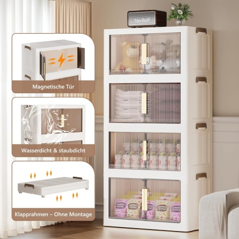 Naviconvex 3-poziomowe plastikowe szuflady do przechowywania 98 cm