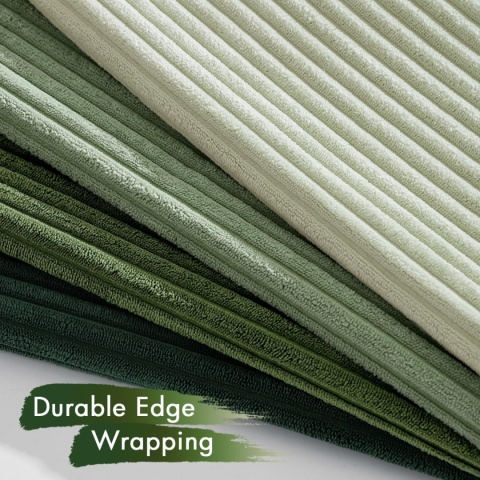 MIULEE 4-częściowy zestaw miękkich, sztruksowych, 40 x 40 cm