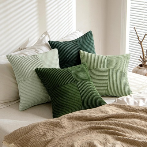 MIULEE 4-częściowy zestaw miękkich, sztruksowych, 40 x 40 cm