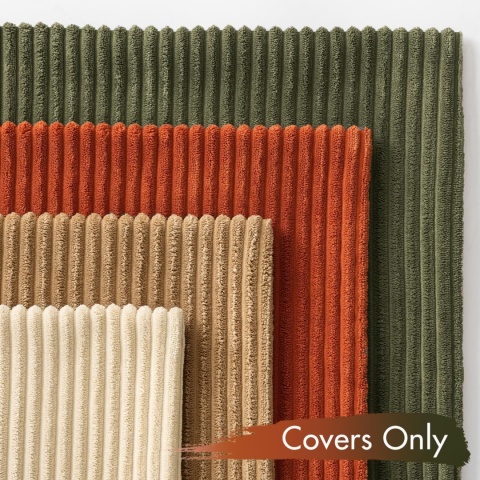 MIULEE 4-częściowy zestaw miękkich, sztruksowych, 40 x 40 cm poszewek