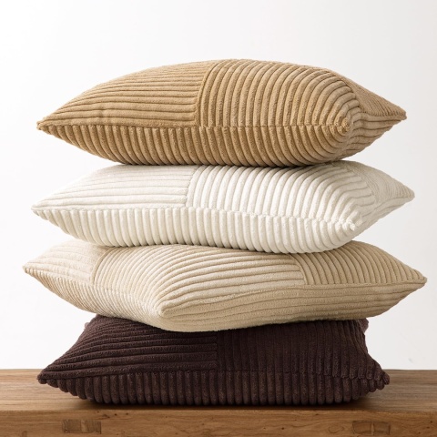 MIULEE 4-częściowy zestaw miękkich, sztruksowych, 45 x 45 cm