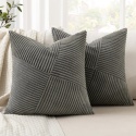 MIULEE Poszewka na poduszkę 50 x 50 cm, sztruksowa, zestaw 2 szt