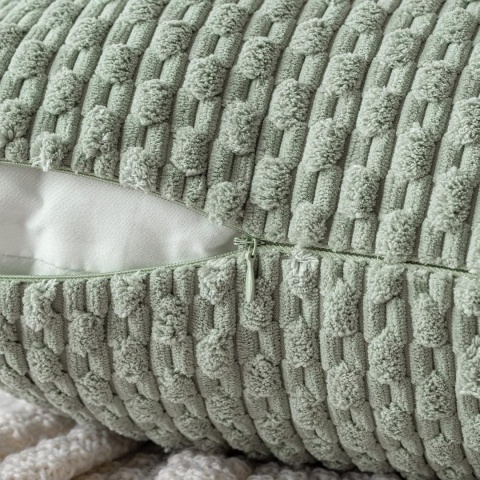 MIULEE Poszewka na poduszkę 50 x 50 cm, sztruksowa, zestaw 2 szt